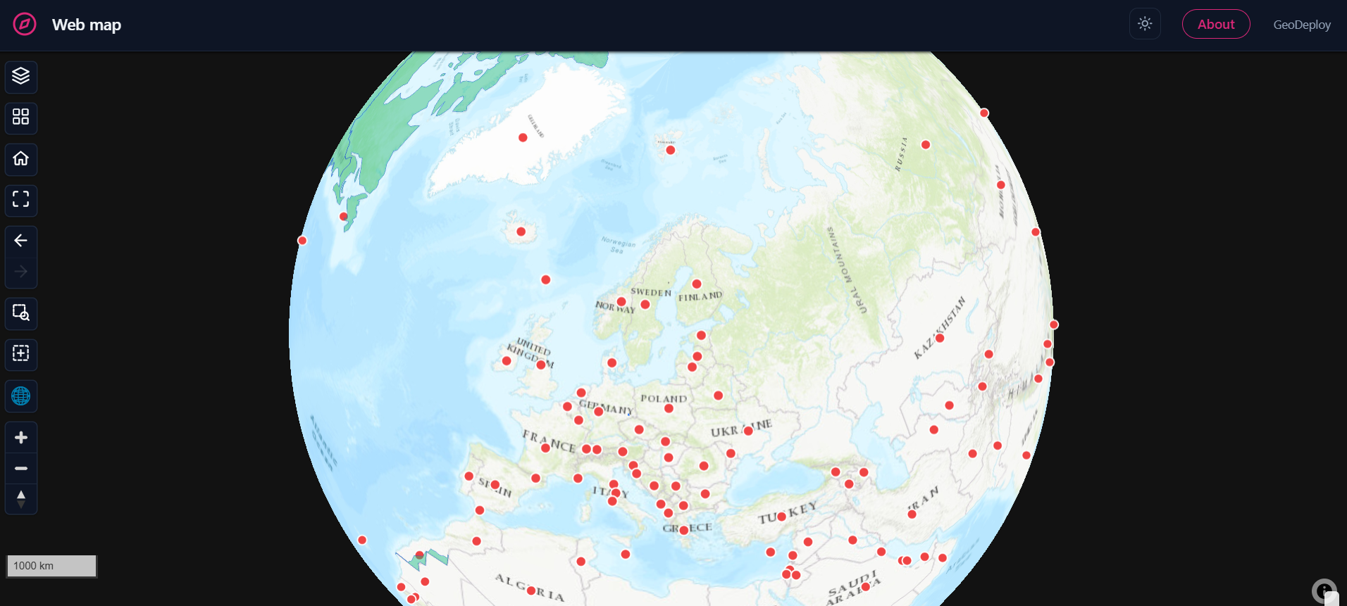 Web map portal
