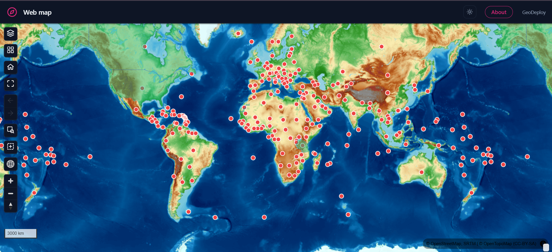 A published GeoDeploy web map